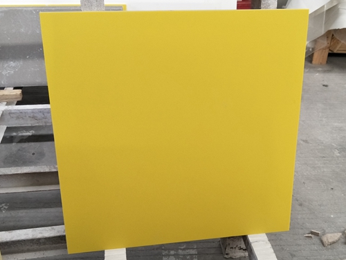 gele kleur kunststeen gepolijst