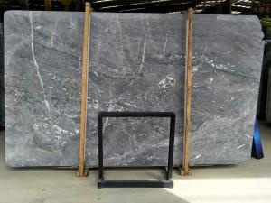 Galaxy Silver Grey Marble met witte Veining-plaat