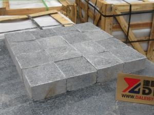 G654 Dark Grey Cobblestone Granite Driveway Cube