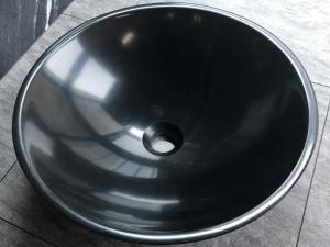 Huanan Black Granite Kitchen Sink Round Wastafel