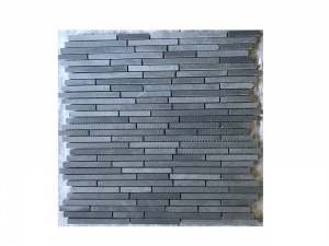 Andesite Black Basalt Mosaic Tile Indoor Wall
