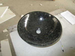 Emerald Pearl Granite Countertop Round Wastafel