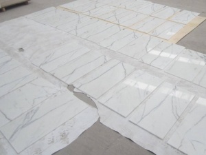 Calacatta wit marmeren tegel wandpaneel vloerpatroon