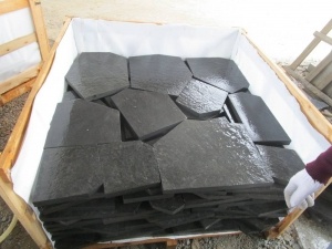 Zhangpu Black Basalt Gevlamd Random Crazy Stone bestrating