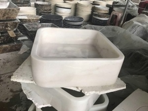 Guangxi wit marmeren moderne wastafel wastafel