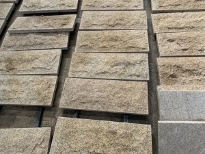 paddestoel natuurlijke split-tegels g682 goudgeel graniet