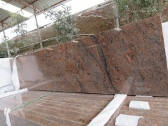 India Multicolour Indiano Rosso Red Symphony Granite Stone Slabs